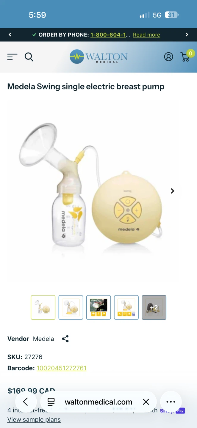 Medela Swing Single Electric Breast Pump