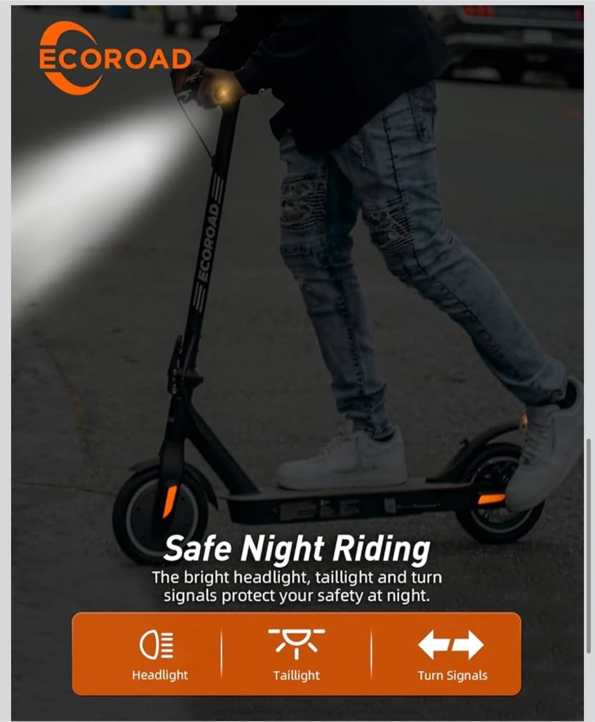 (As is) ECOROAD Electric Scooter, 25-29KM range, 350W, 30KM/h - photo 5