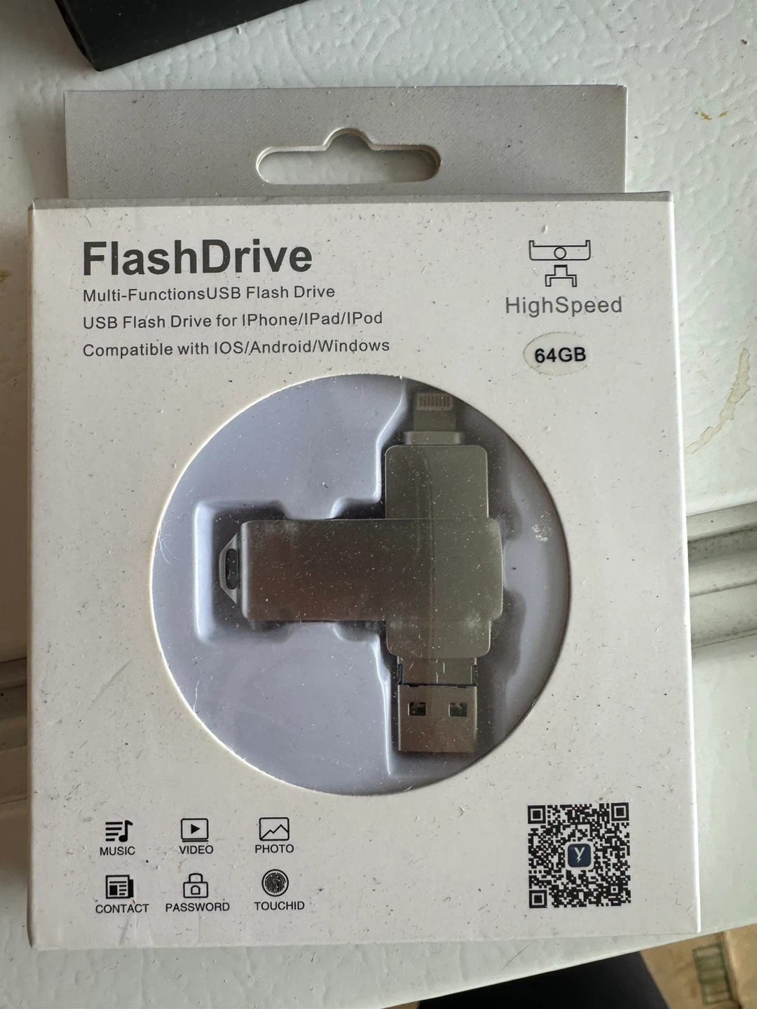 Multi-Functions USB Flash Drive 64GB for iPhone/iPad/PC