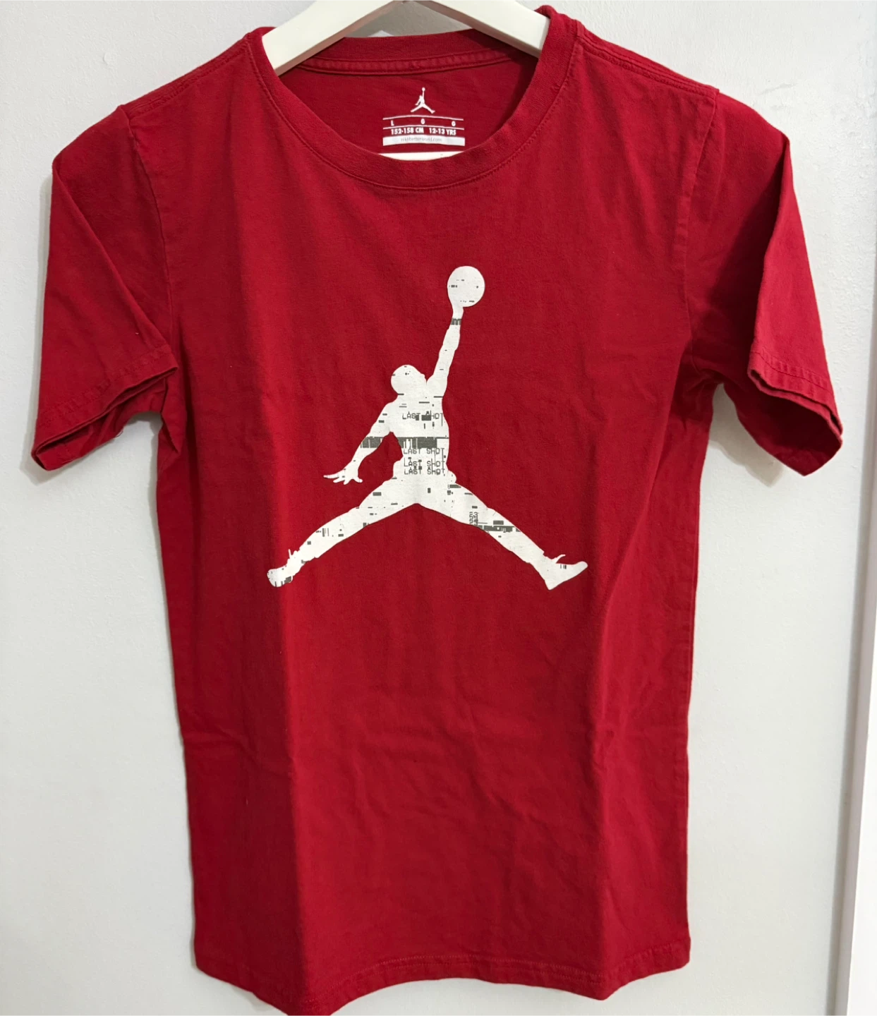 Jordan Jumpman T-Shirt Red Youth Size L (12-13 YRS)
