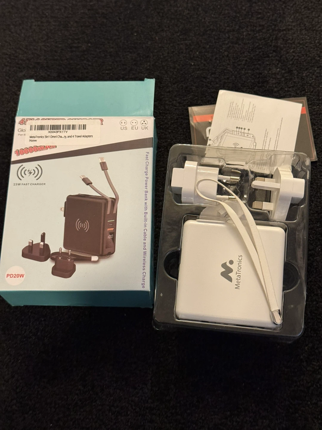 5-in-1 Portable Travel Charger & Power Bank 10,000mAh 🥕