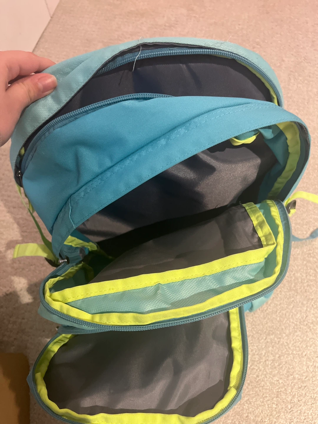 Jansport Teal and Yellow Backpack - photo 2