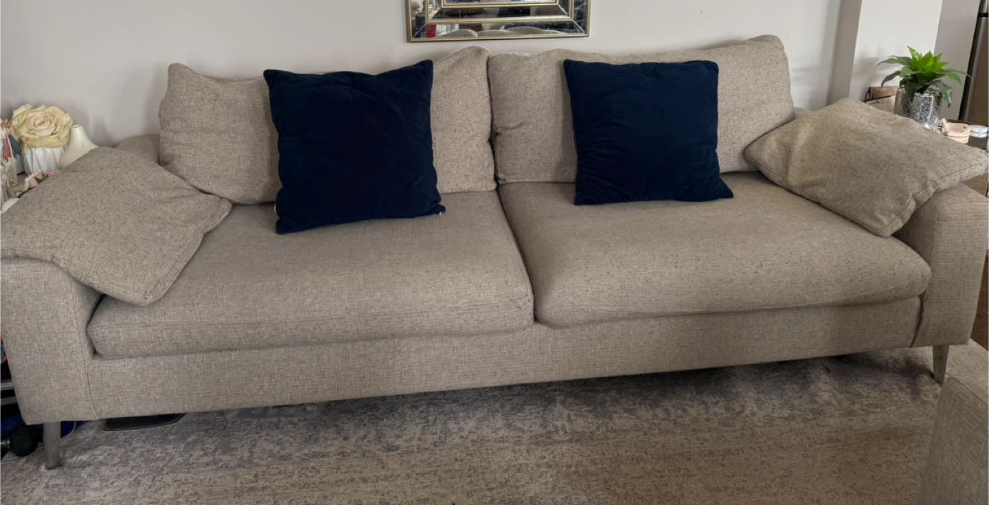 2 Beige Sofas from Structube🥕$100 each- pick up this weekend