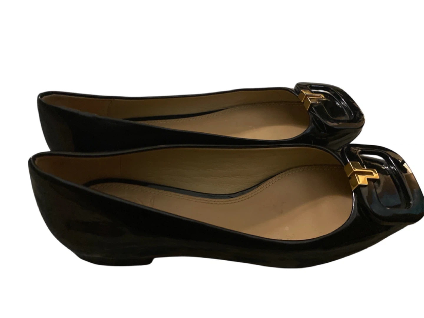 Tory Burch Black Patent Leather Ballet Flats