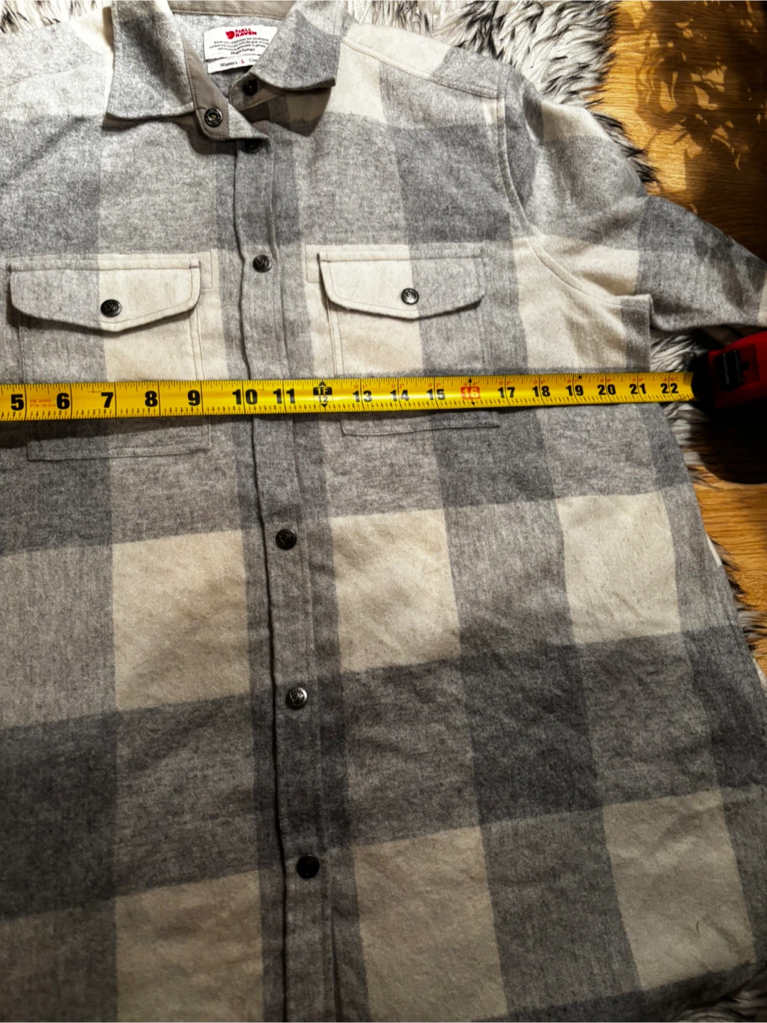 Fjällräven Canada Shirt W Women's L Grey Plaid Flannel Comfort - photo 4