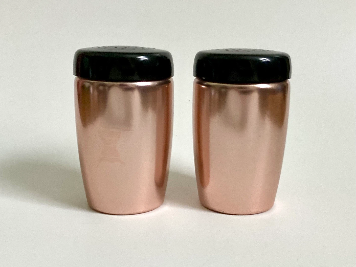 2 Vintage MCM West Bend Copper-Toned Spice Shakers