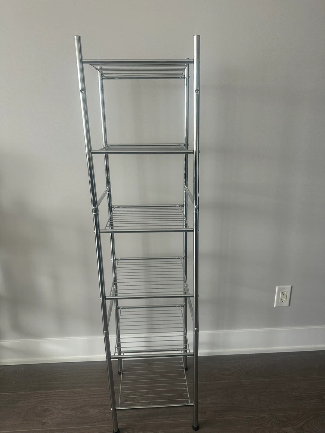Chrome 5-Tier Wire Shelf Unit