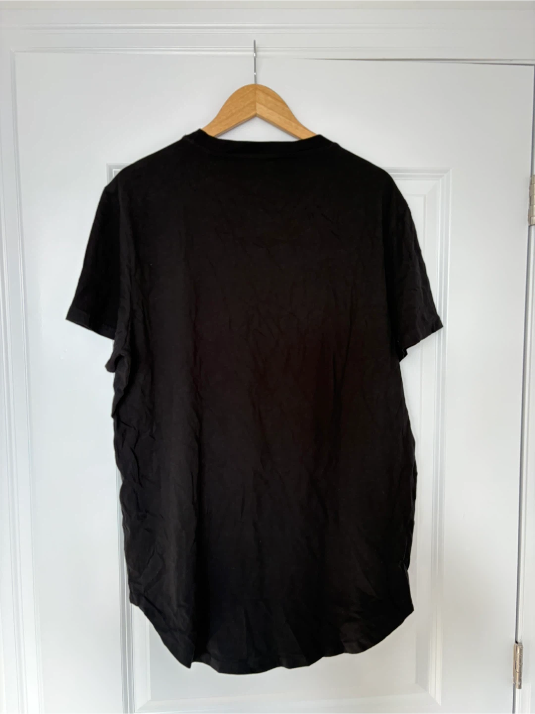 H&M Long Fit Black T-Shirt - photo 3
