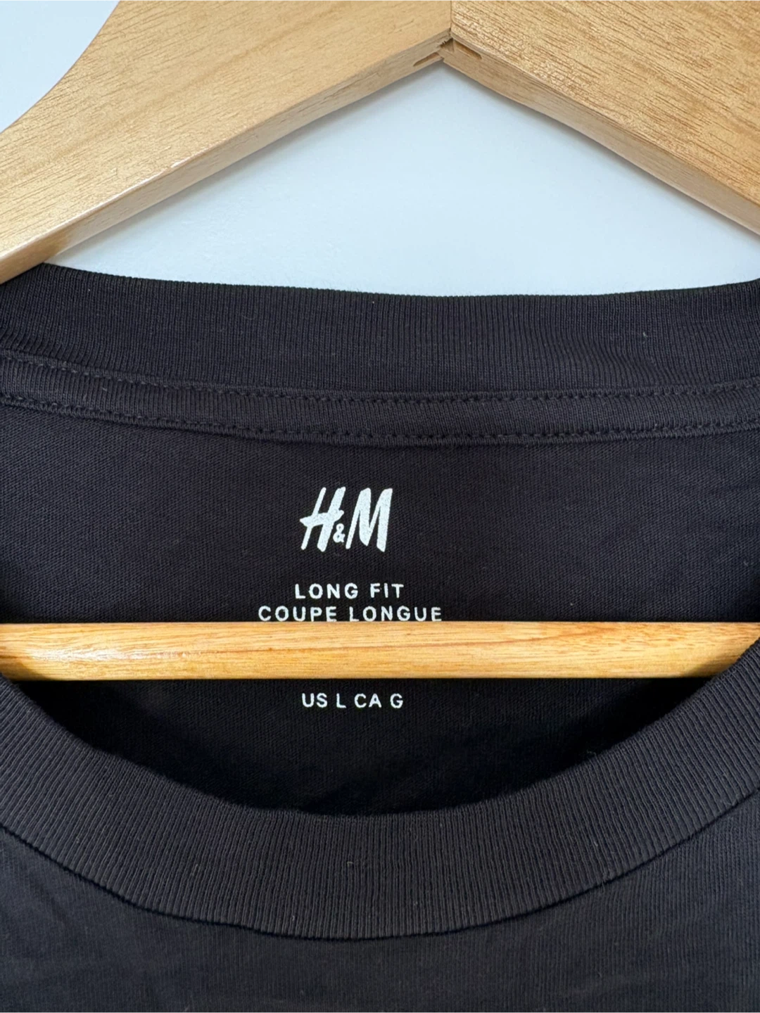 H&M Long Fit Black T-Shirt - photo 2