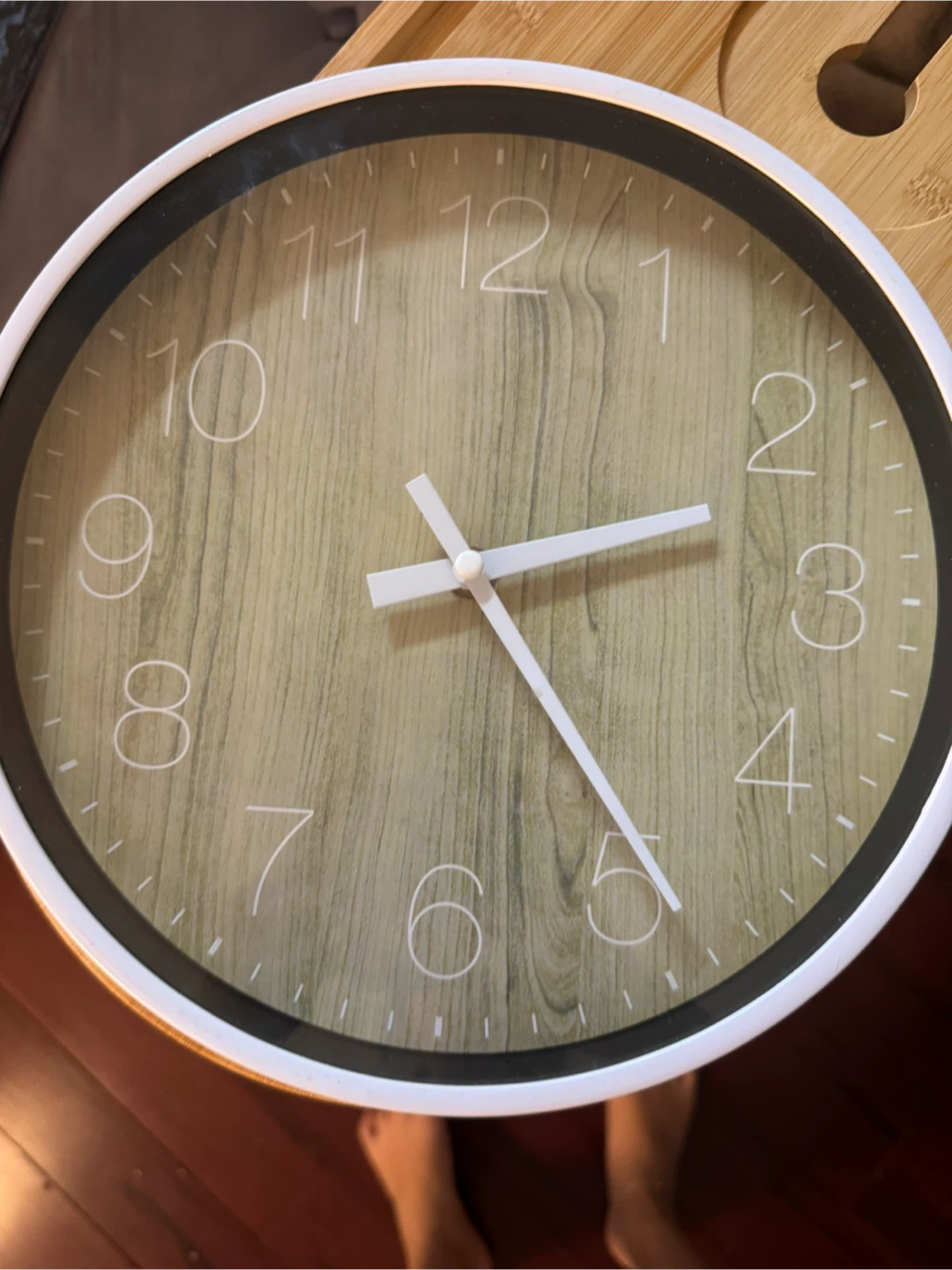 Wall Clock - Wood Grain Face