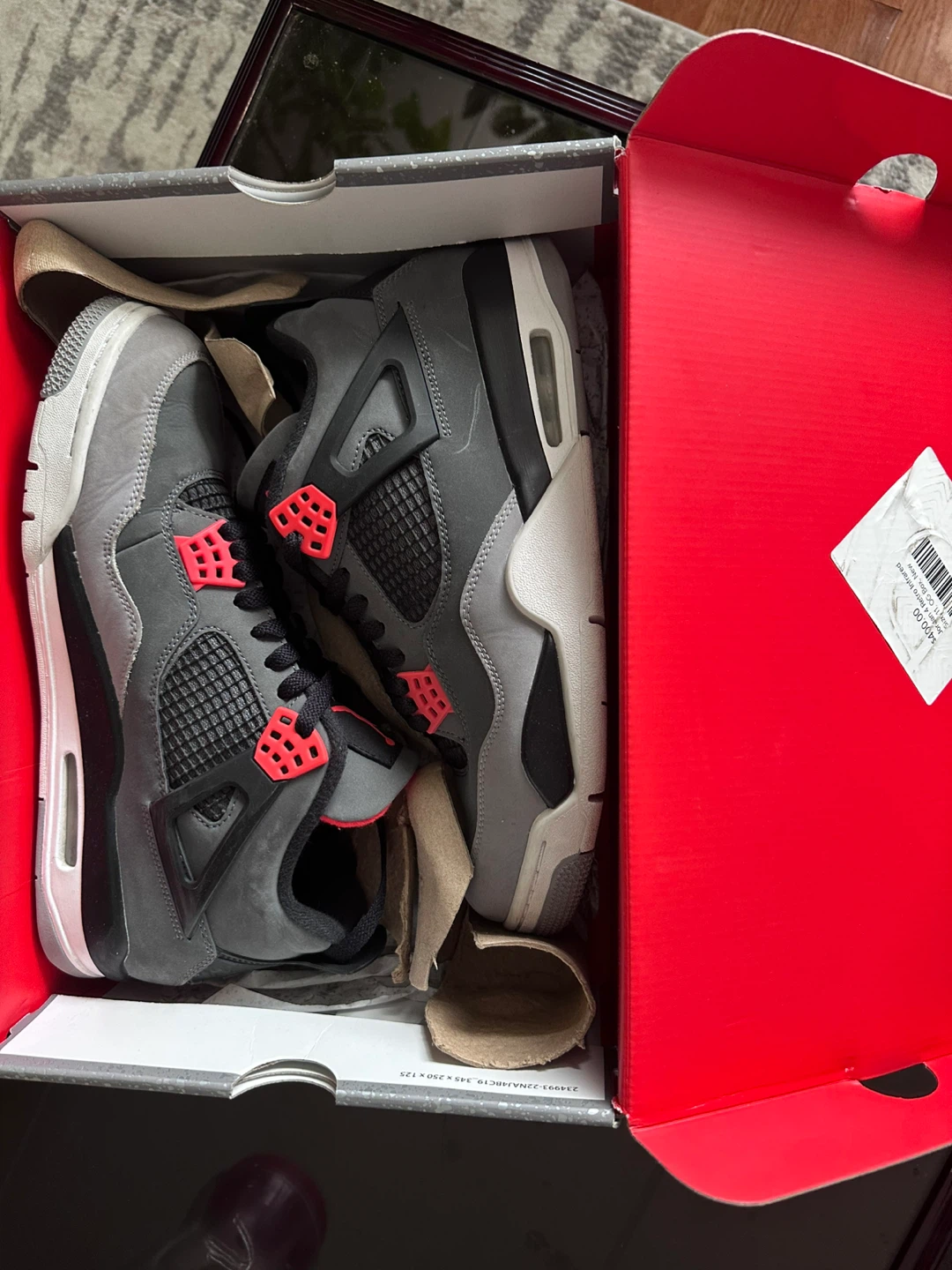 Air Jordan 4 Retro Infrared Sneakers Size 11