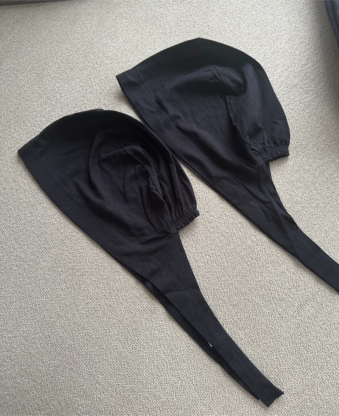 2 Dark Navy Cotton Scrub Caps/Bonnets/UnderCaps