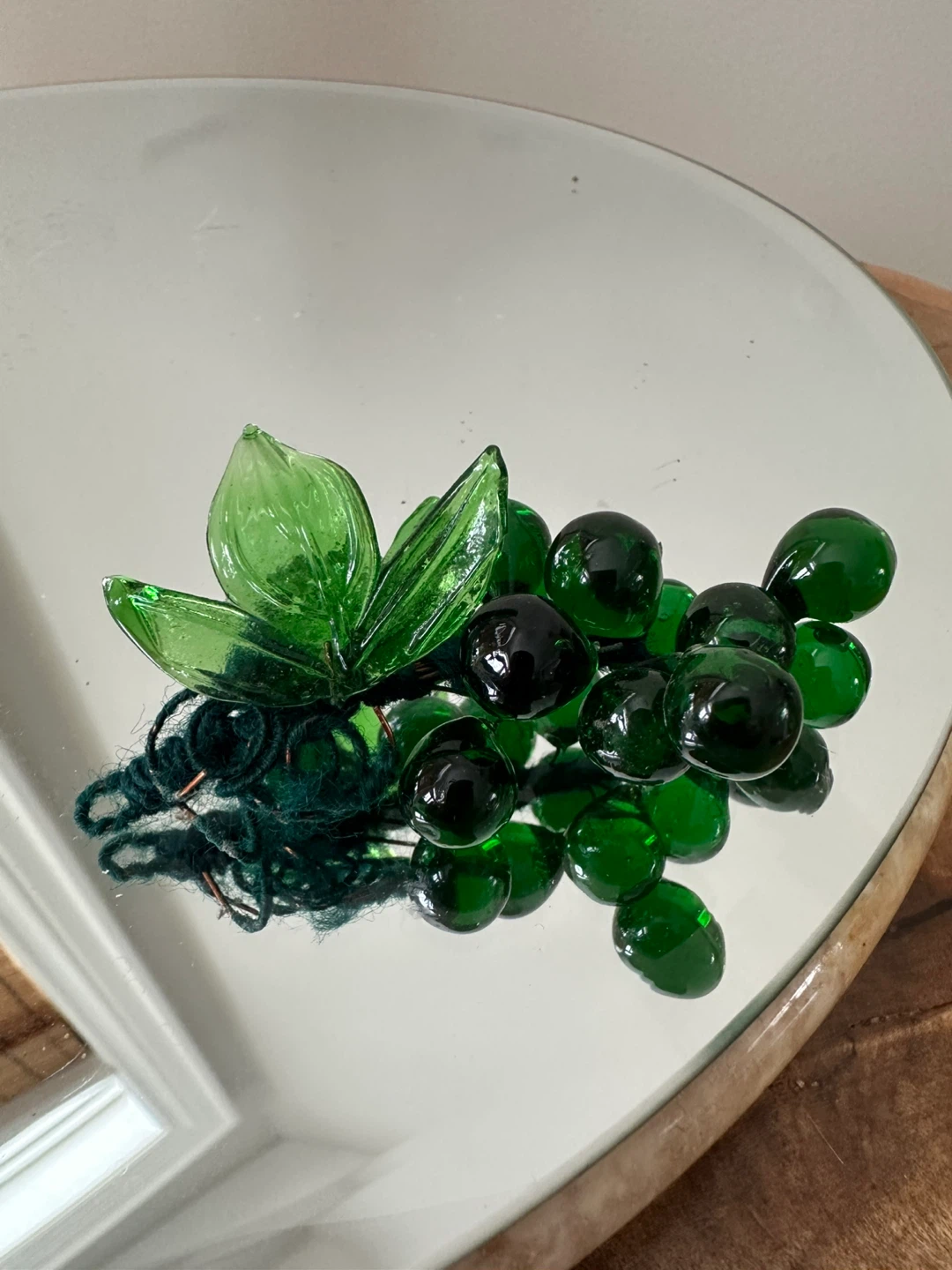 Glass Grapes Decoration