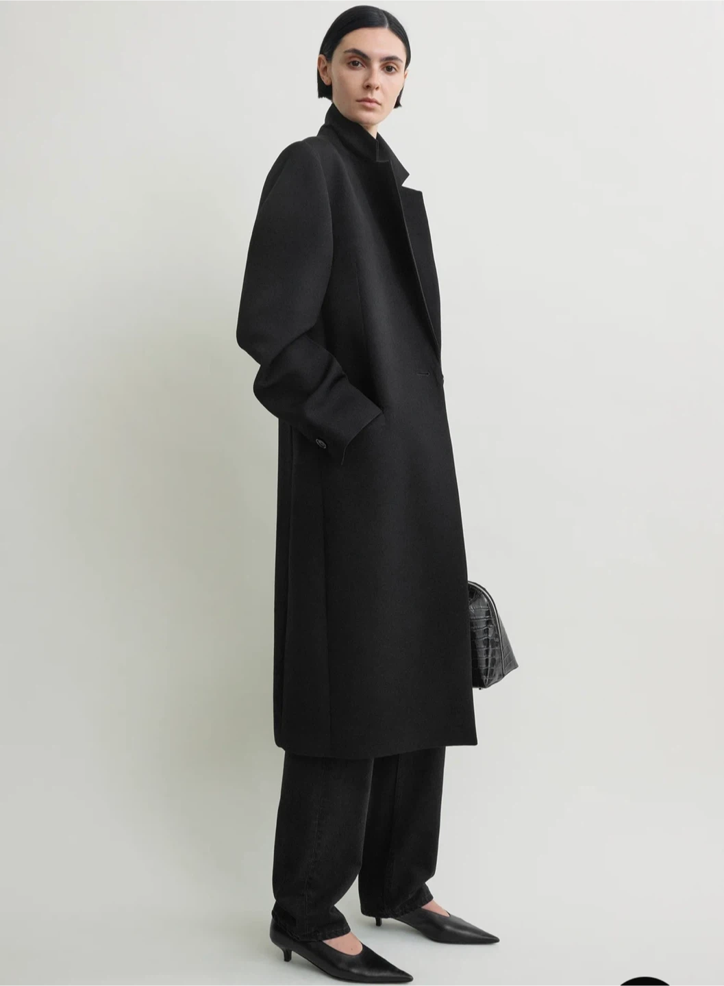 TOTEME Black Wool Blend Coat - photo 5