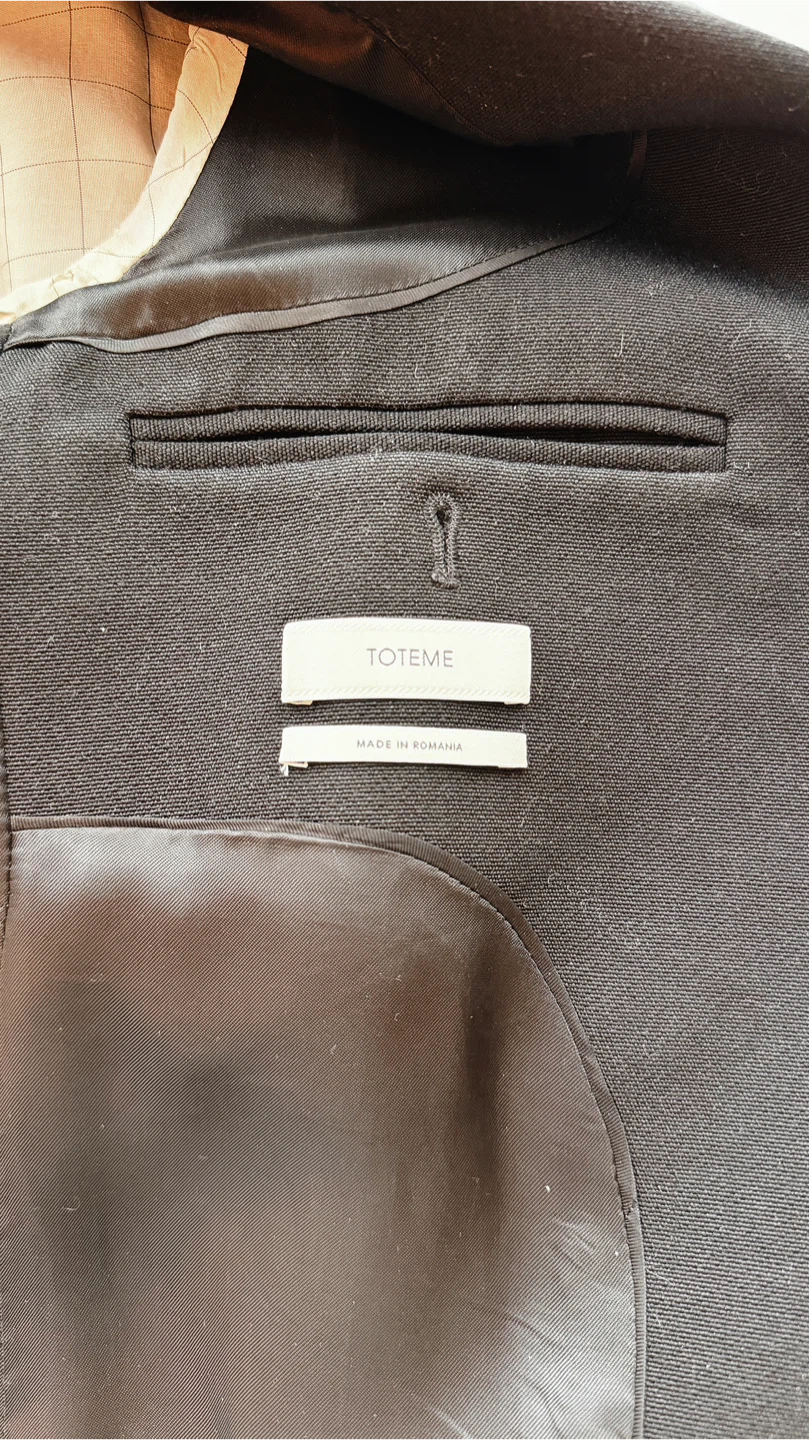 TOTEME Black Wool Blend Coat - photo 4