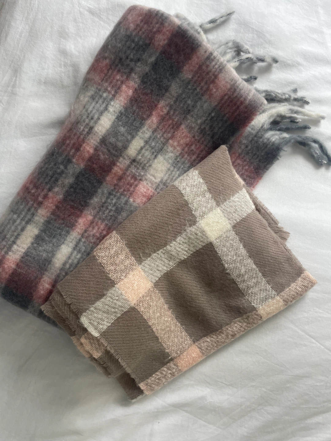 Two Plaid Scarves