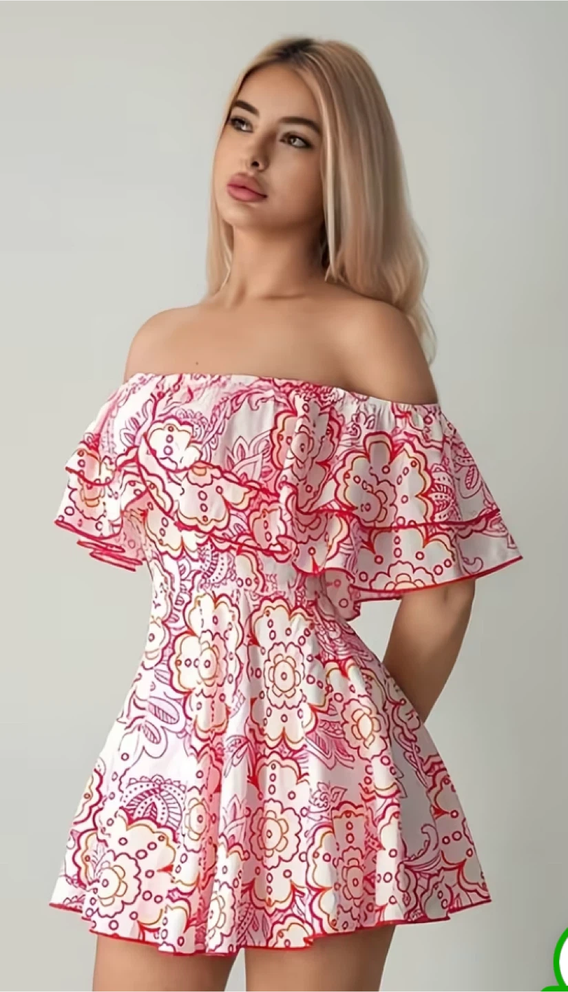 Women's Ruffle Off-the-Shoulder Dress