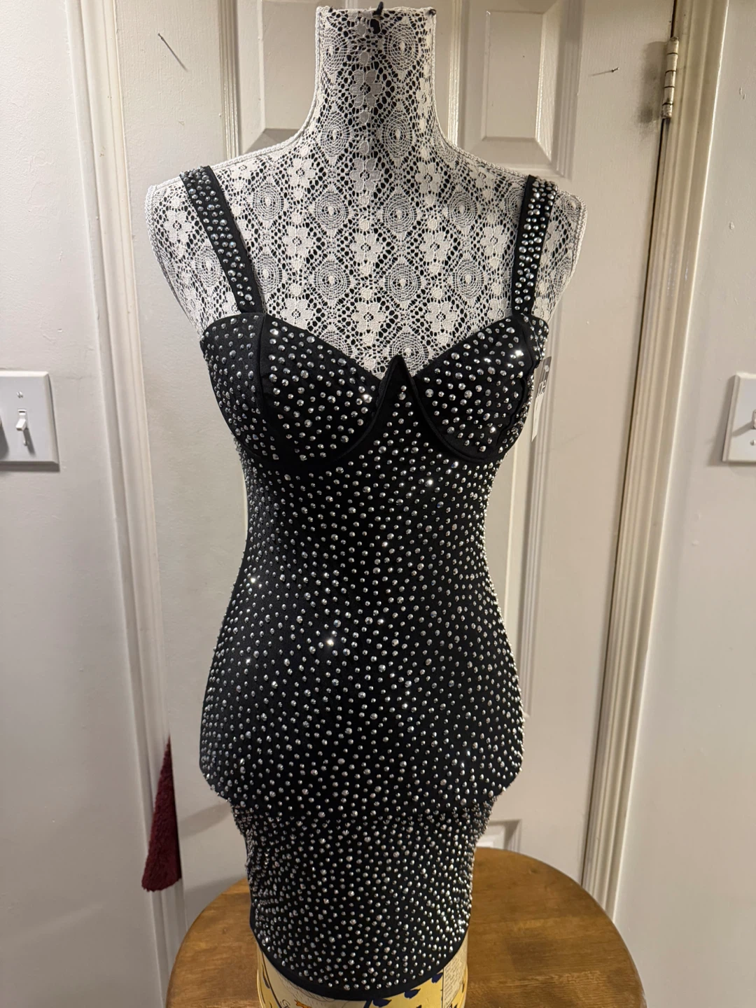 Sparkly Black Mini Dress size S