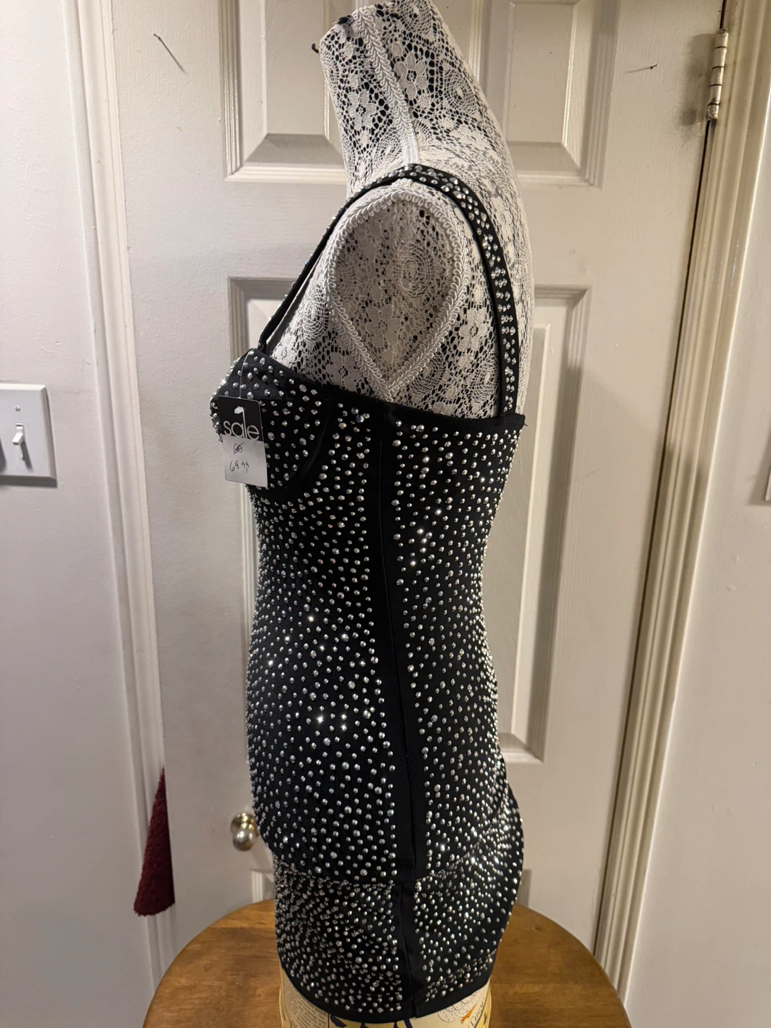 Sparkly Black Mini Dress size S - photo 2