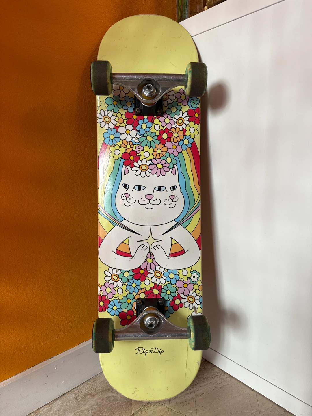 RipNDip Skateboard Deck with Nerm Cat Graphic
