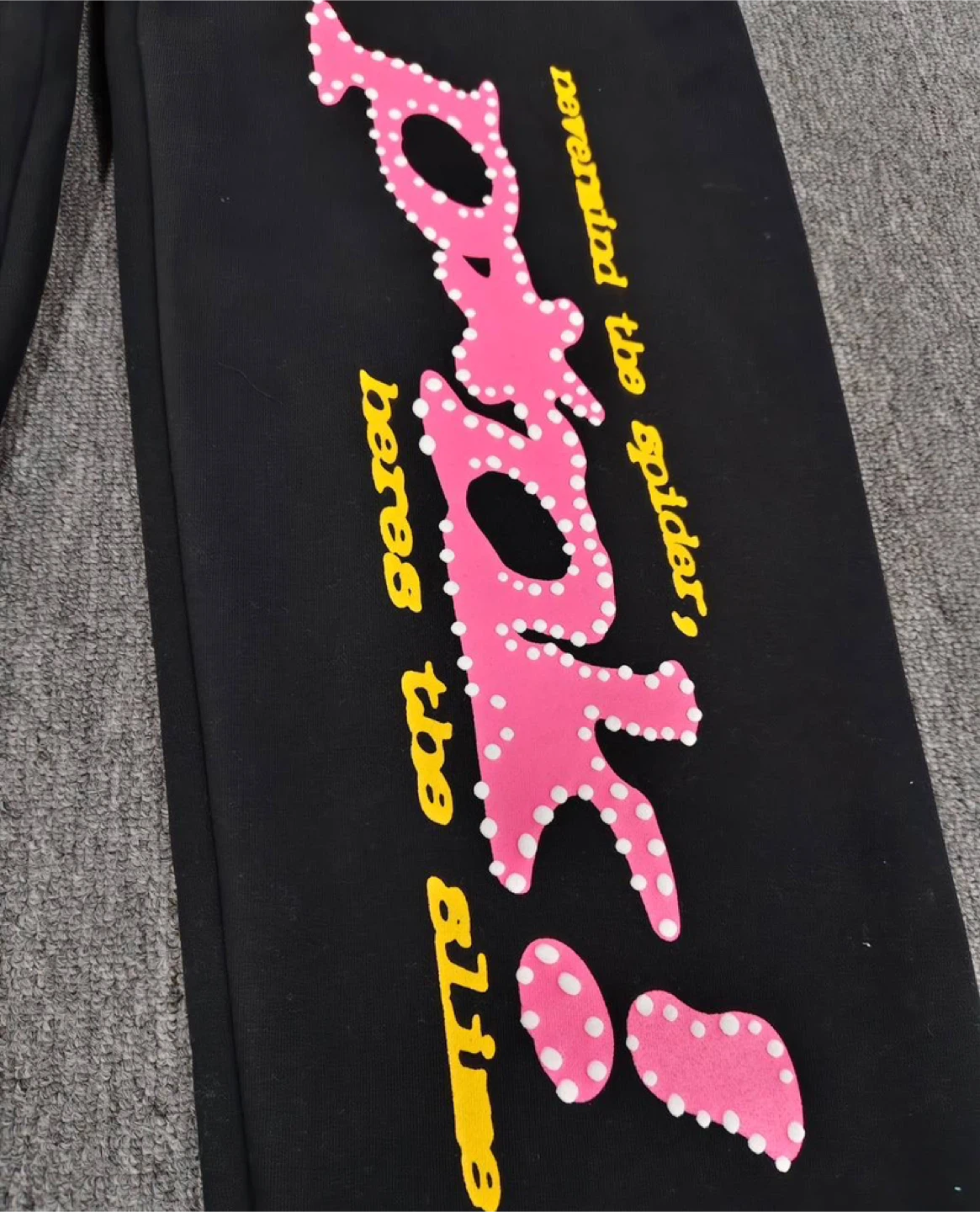Sp5der P*NK Black OG Sweatpants - All Sizes - photo 2
