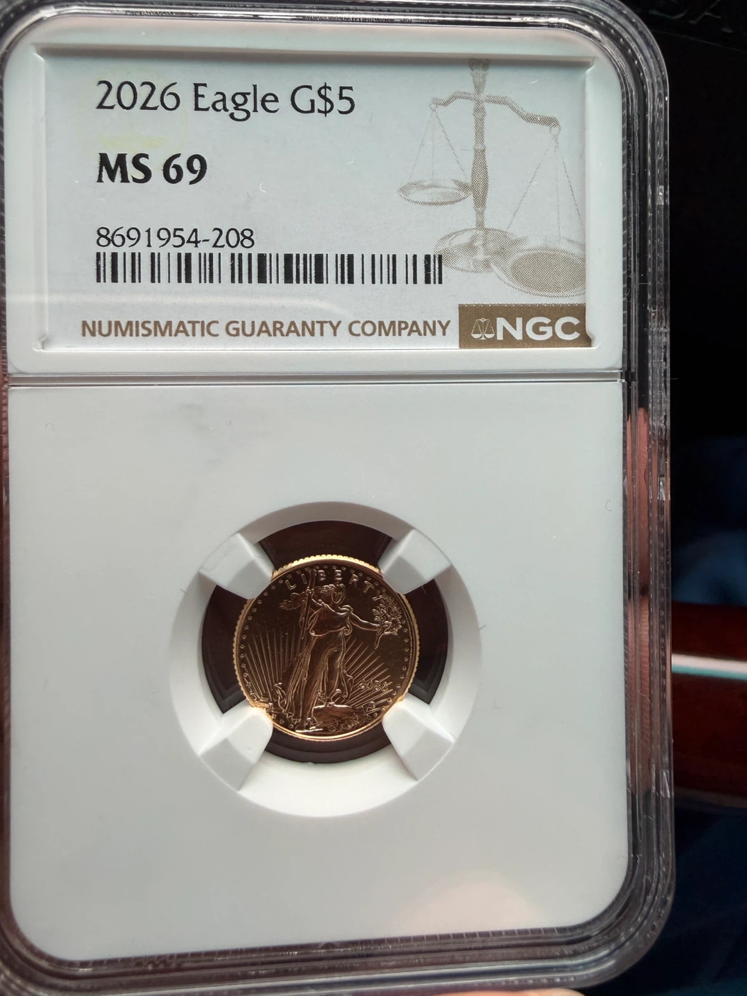 2025 American Gold Eagle Coin - 1/10 oz Fine Gold - photo 2