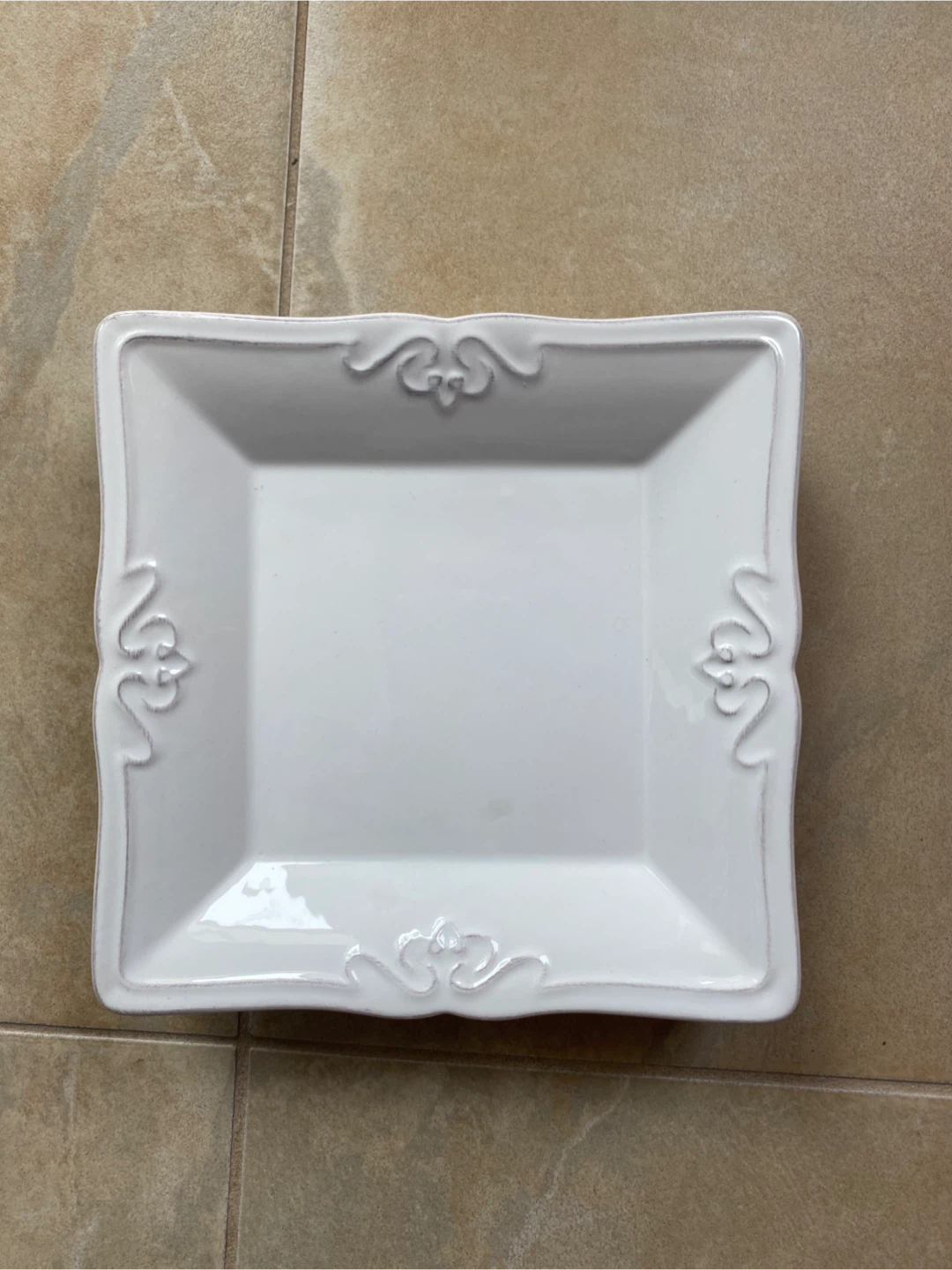 Set of 2 Prescott by Skye McGhie White Square Plates - photo 2