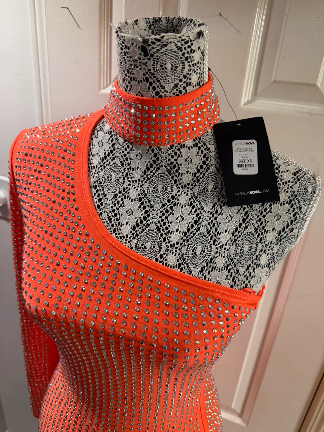 Fashion Nova Rhinestone One-Shoulder Mini Dress - photo 2