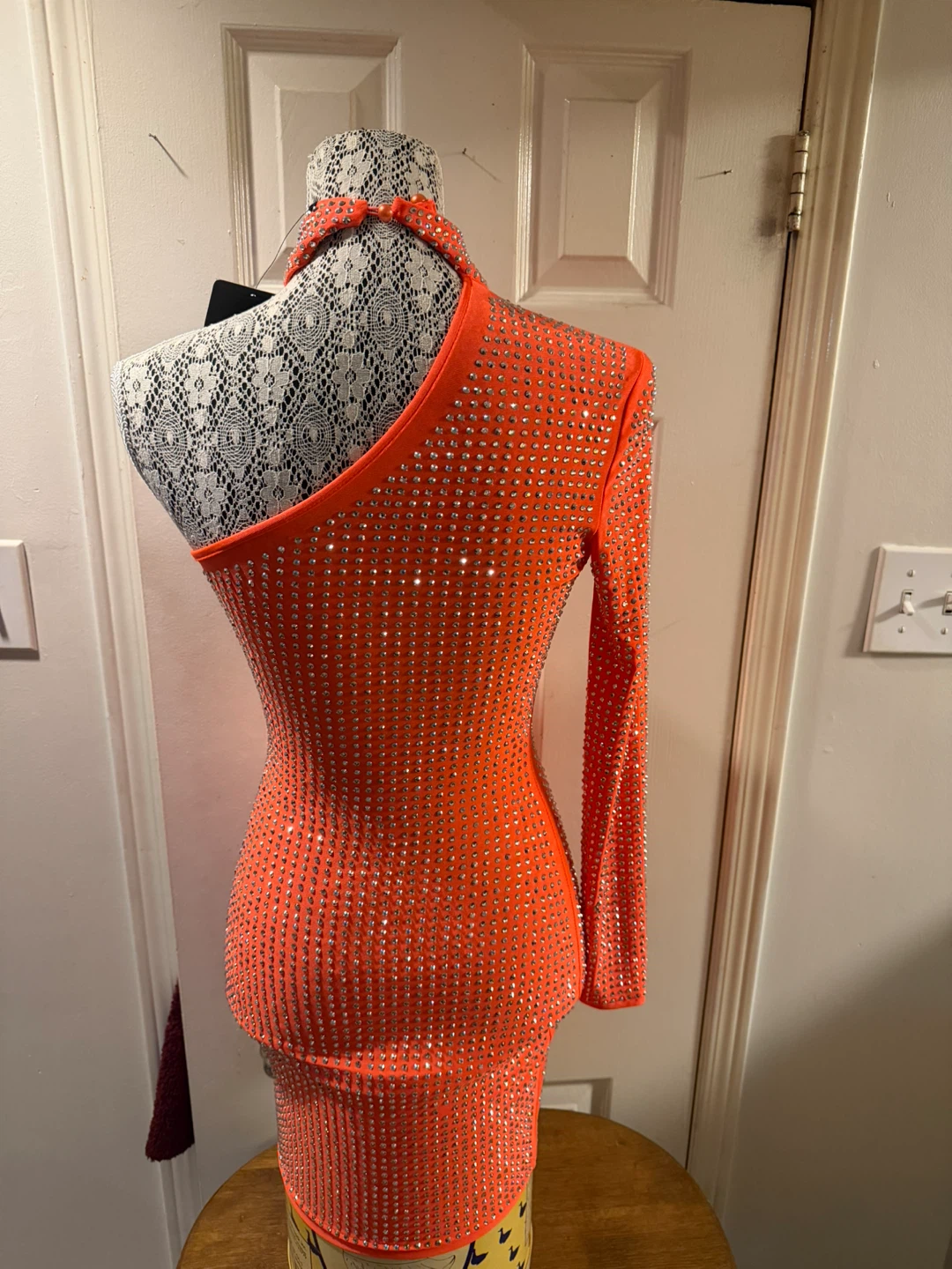 Fashion Nova Rhinestone One-Shoulder Mini Dress - photo 4