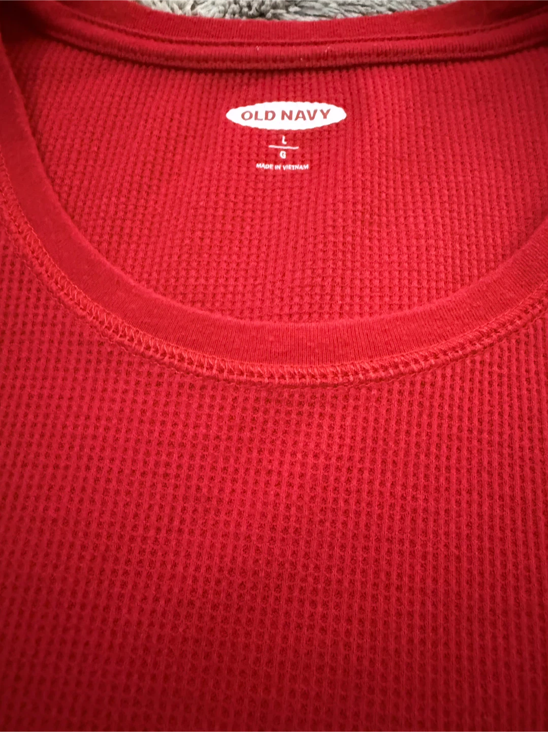 Old Navy Red Long Sleeve Thermal Shirt - Size L - photo 4