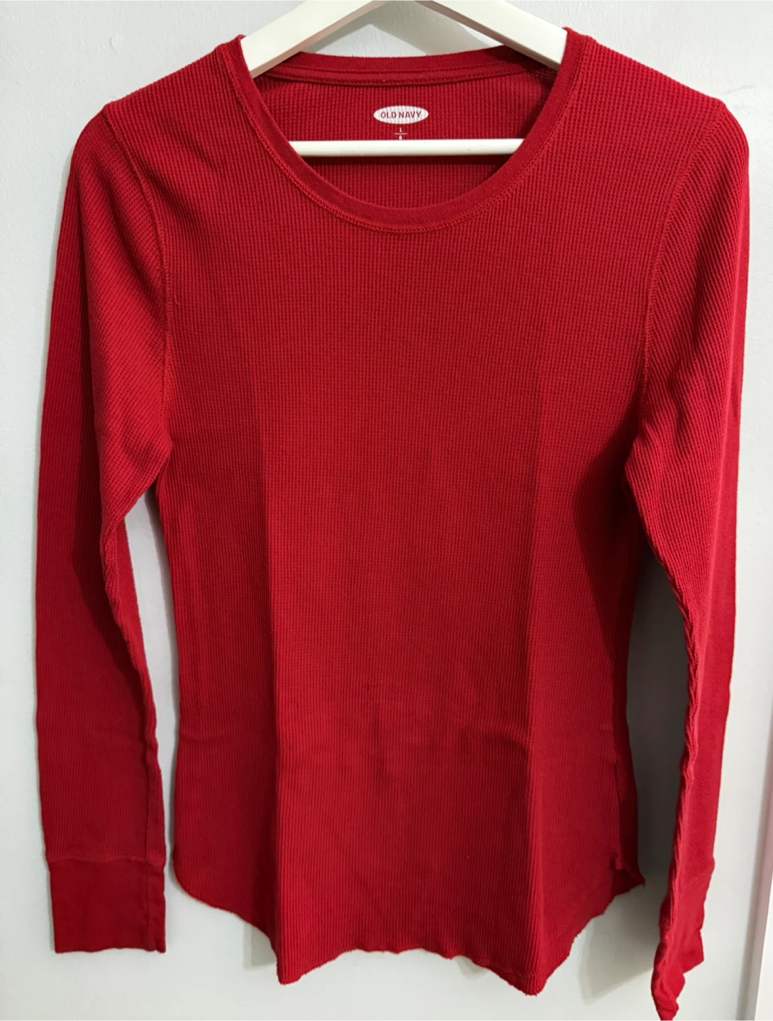 Old Navy Red Long Sleeve Thermal Shirt - Size L - photo 2