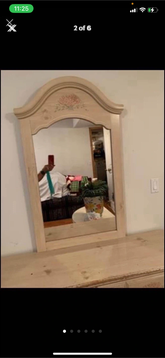 Real solid oak wood Dresser with Mirror