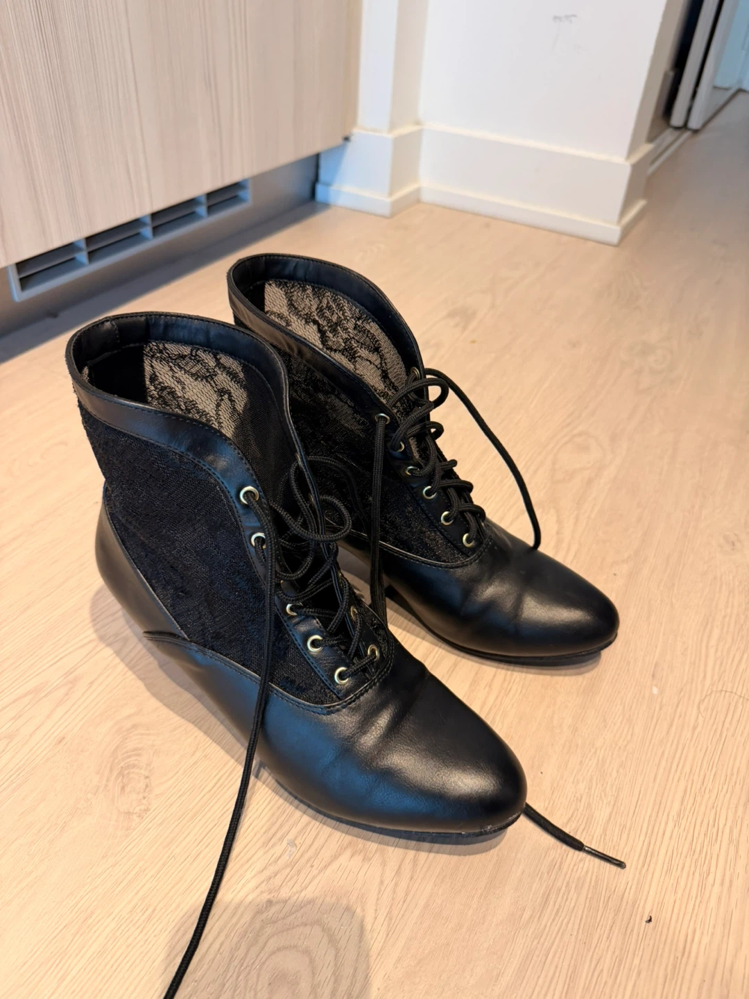 Black Lace Ankle Boots