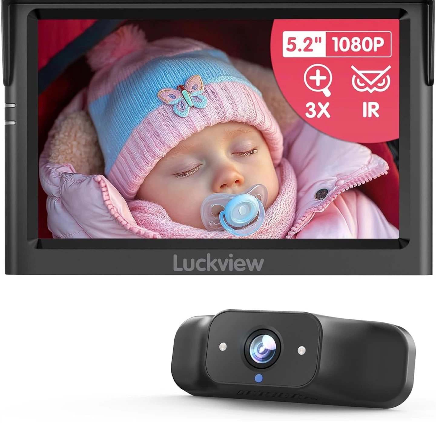 Luckview 5.2" 1080P Baby Car Monitor
