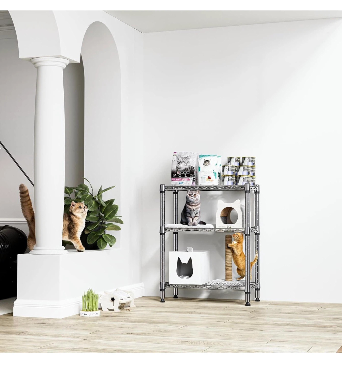 MZG 3-Tier Chrome Wire Shelving Unit - photo 2