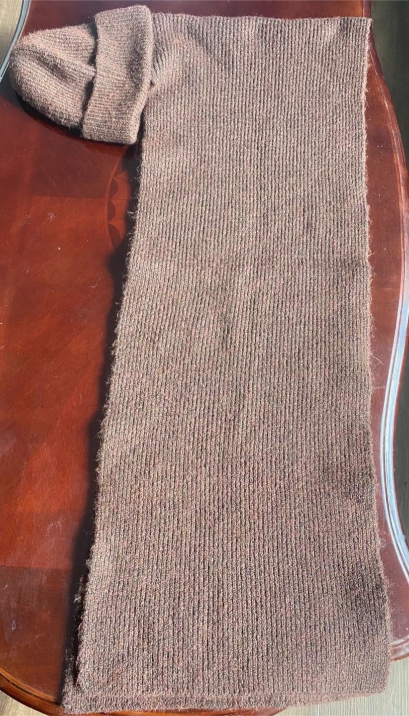 Brown Knit Balaclava and Scarf Set