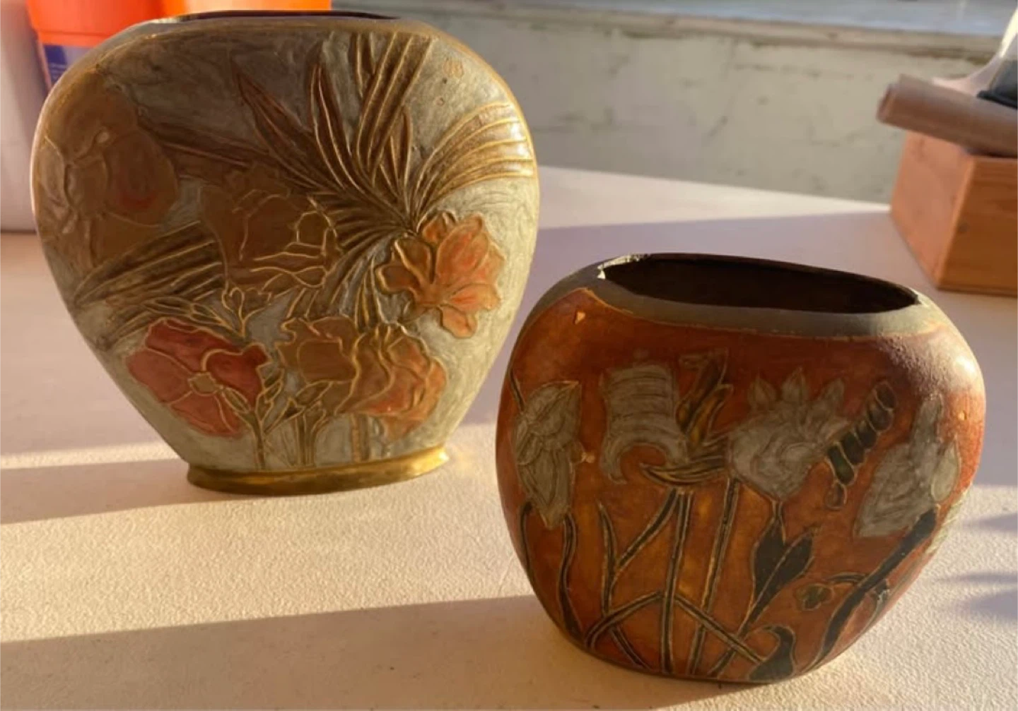 VTG Indian brass vases