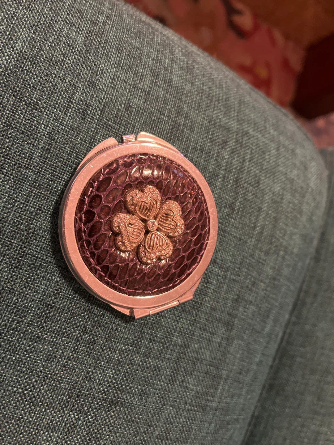 Brighton Decorative Compact Mirror with Clover Design - photo 4