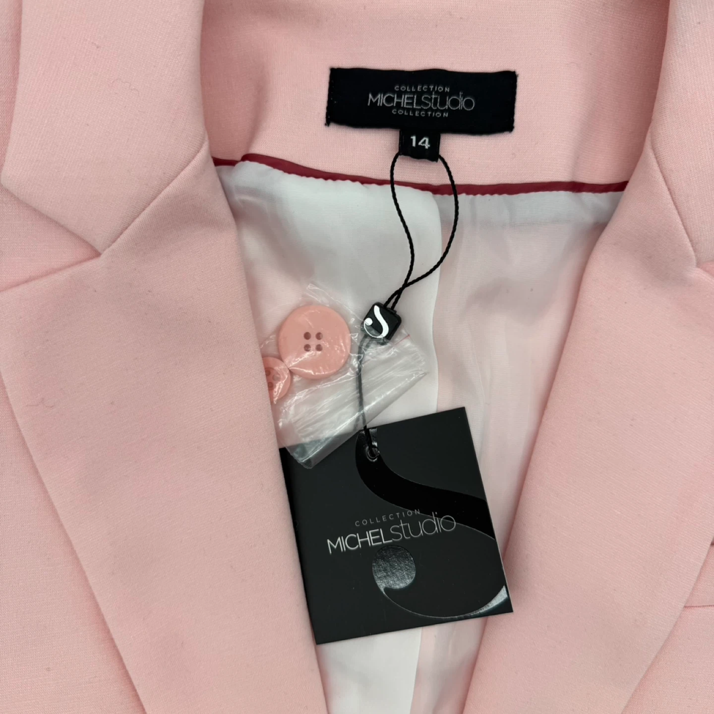 Michel Studio Women’s Pink Blazer Jacket Size US 1X , New - photo 4