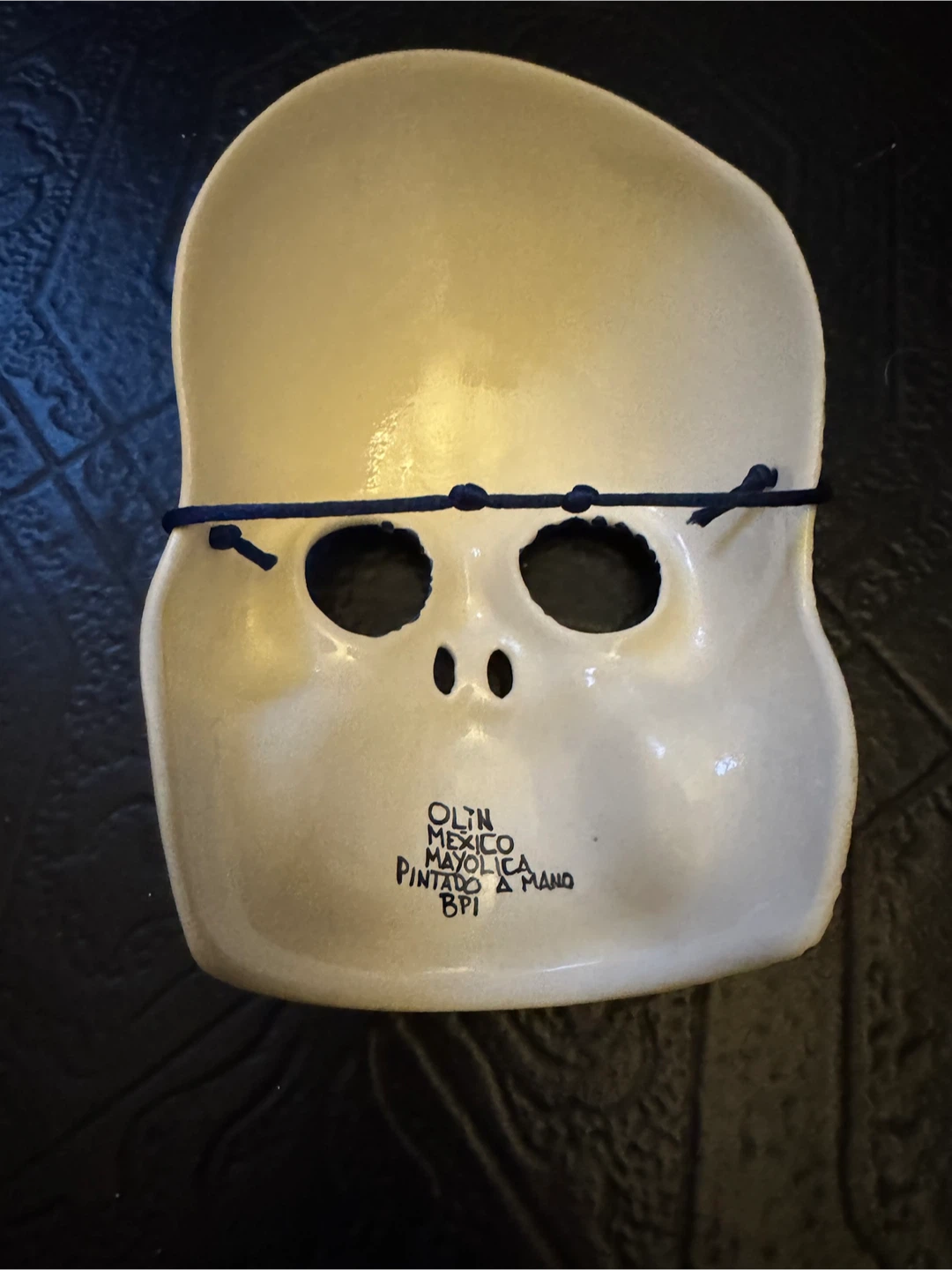 Hand-painted Decorative Skull Mask from Mexico - photo 2