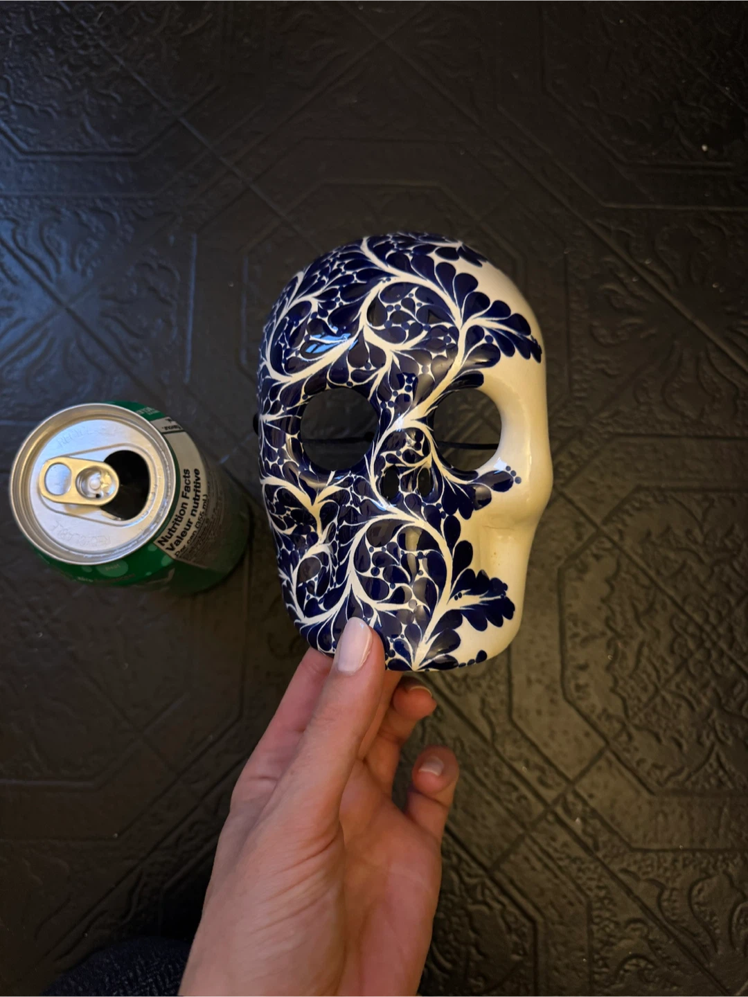 Hand-painted Decorative Skull Mask from Mexico - photo 3
