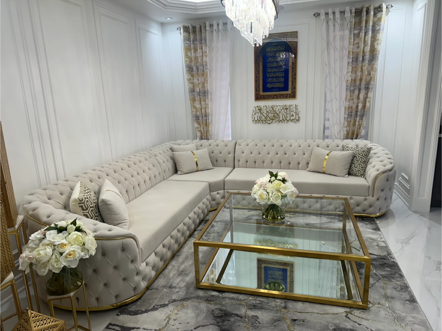 Tufted Sectional Sofa