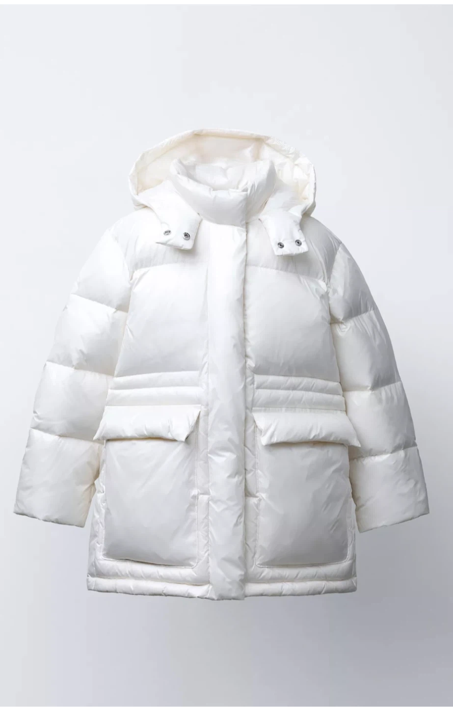 Zara Puffer Down Jacket - White