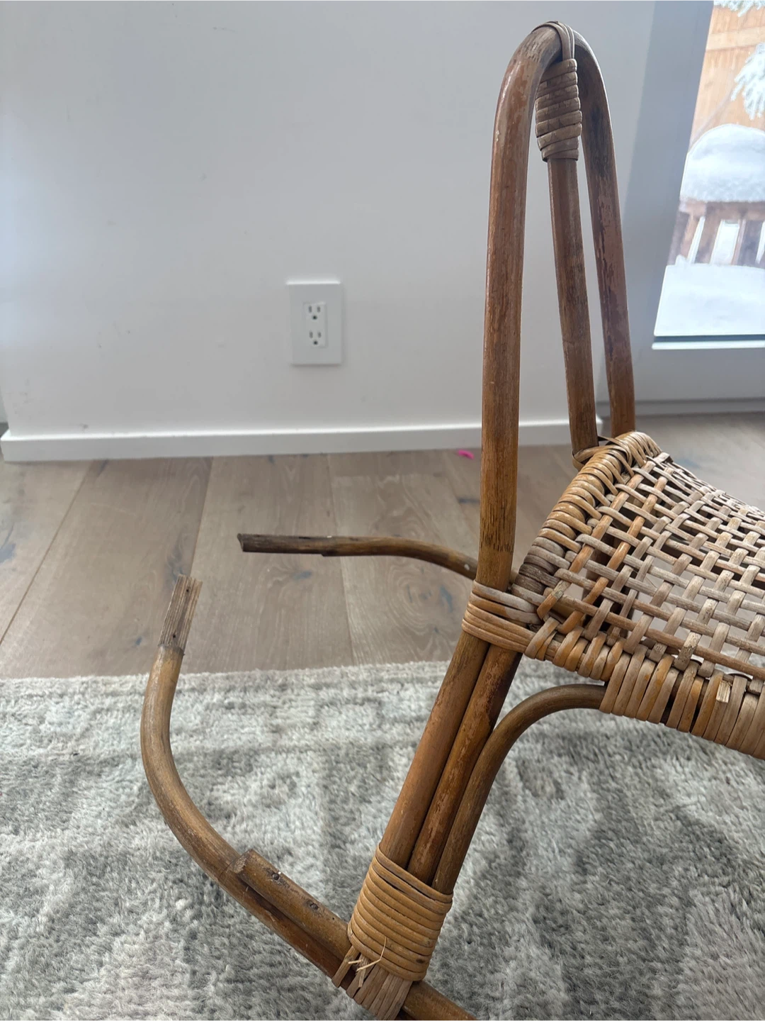 Vintage Rattan Rocking Horse - photo 4