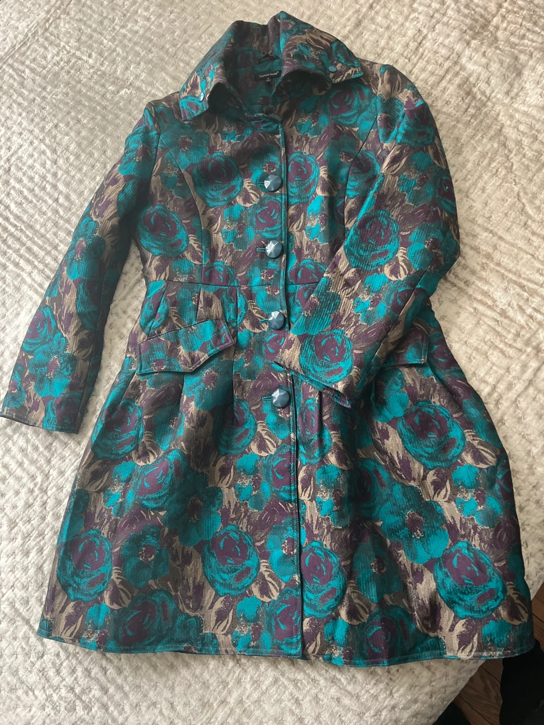 Samuel dong Women's Floral Print Trench Coat