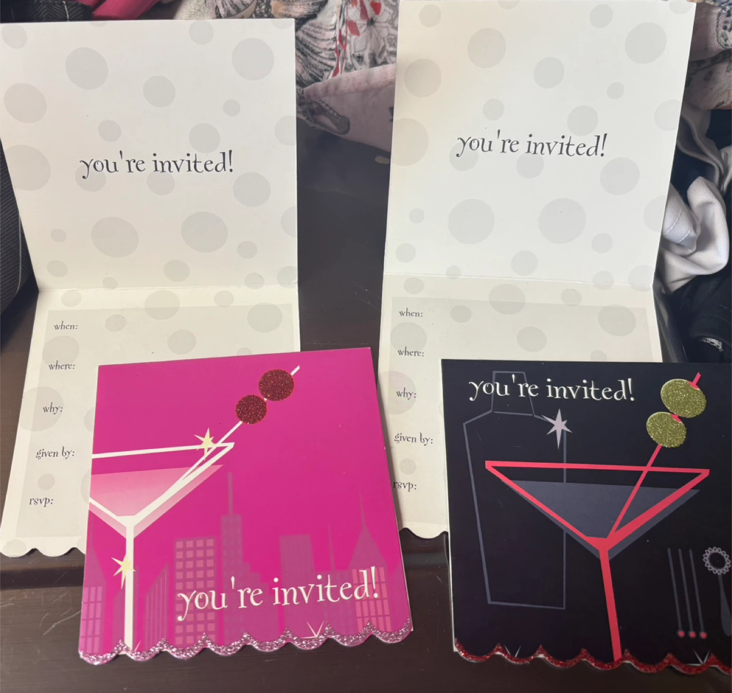 Cocktail Themed Party Invitations