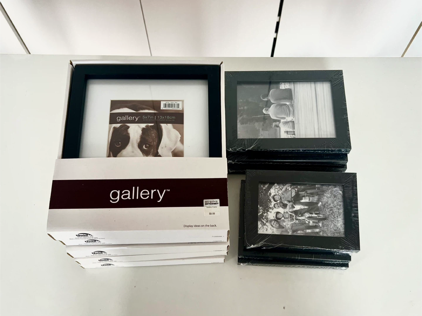 11 x assorted black picture frames, brand new/sealed