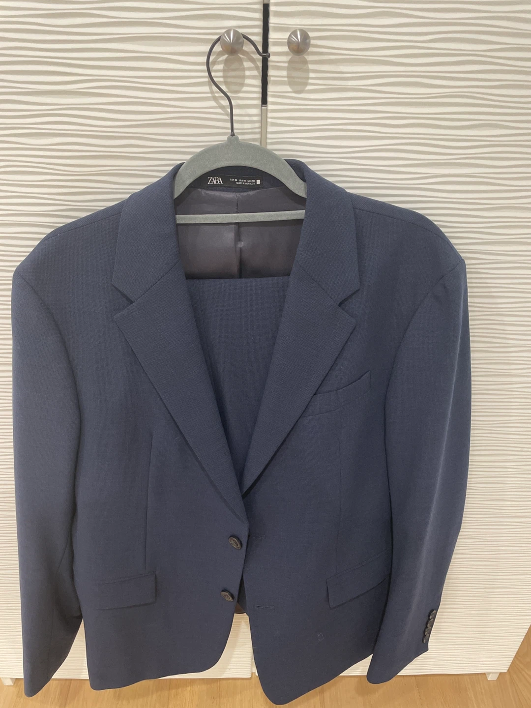 Zara Navy Blue Suit Regular Fit - EUR 44 / USA 34