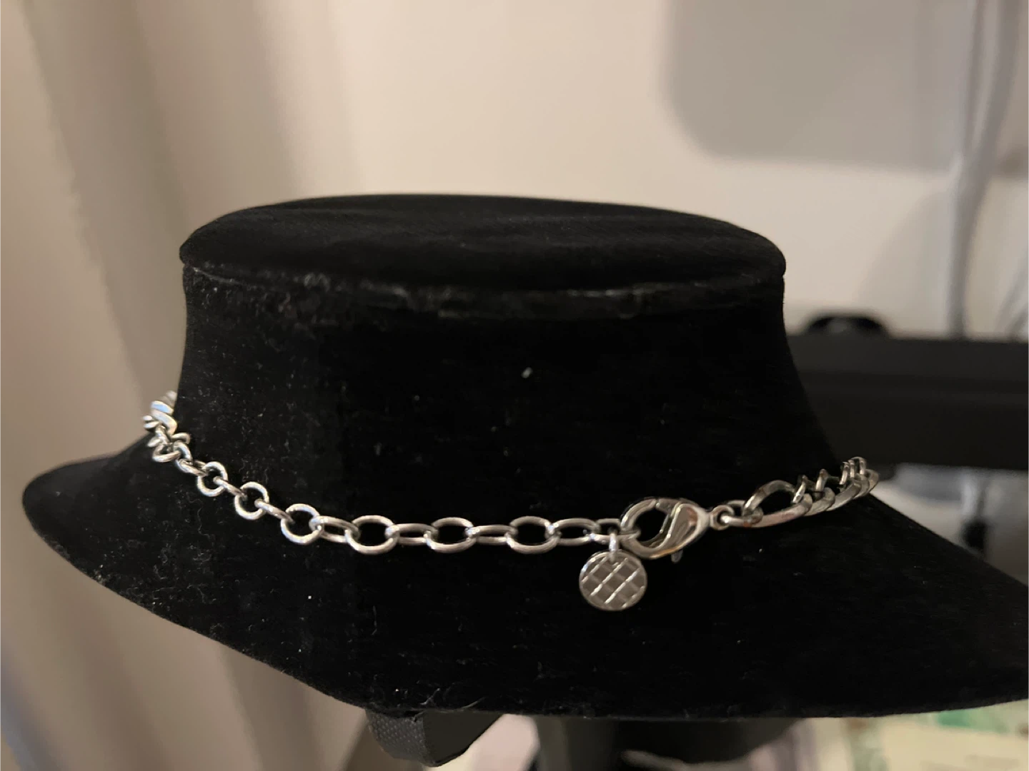 Talbots Navy Blue Chunky Floral Statement Necklace - photo 4