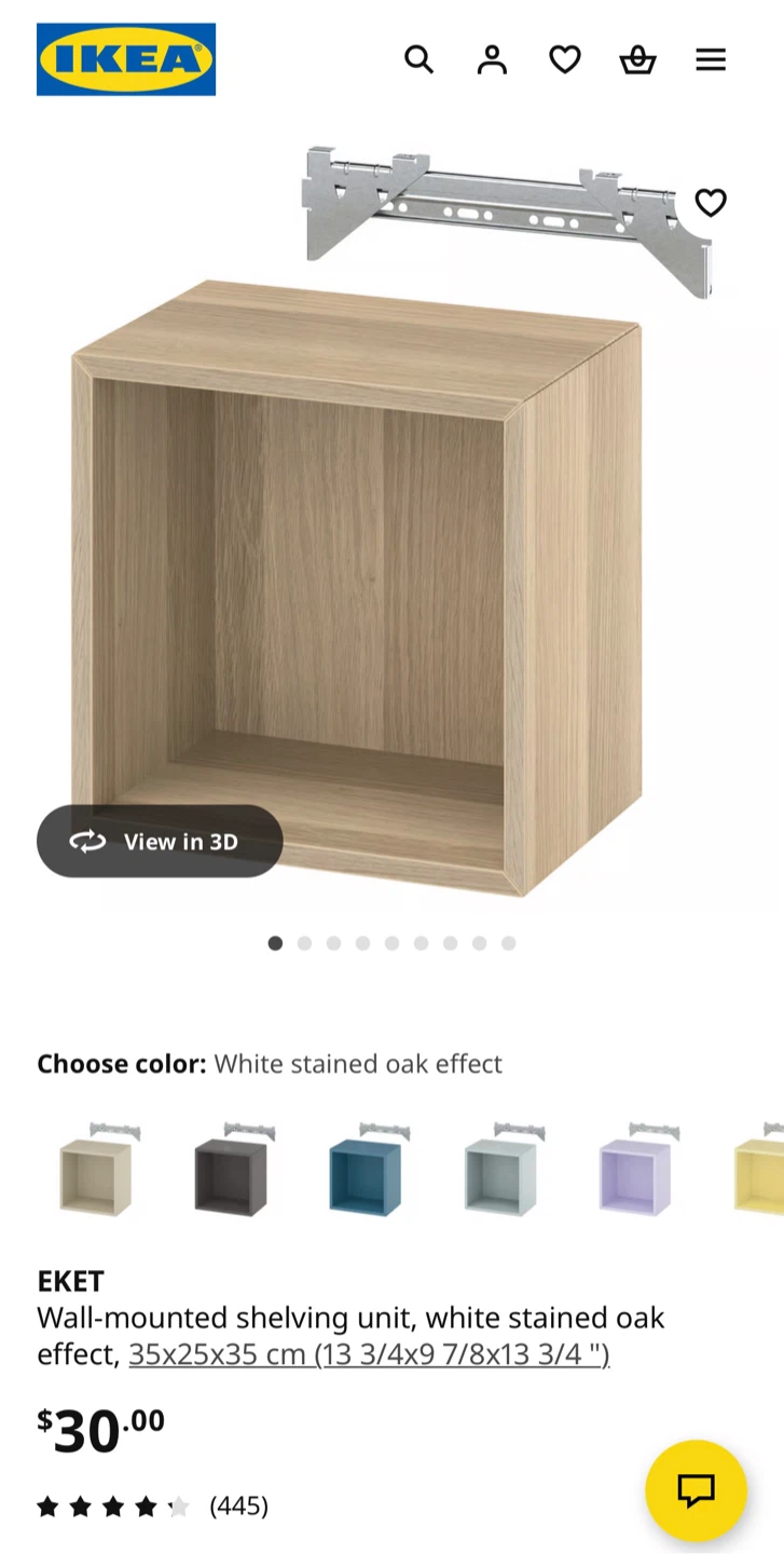 IKEA 4 Wall-Mounted Cube Shelves - photo 4